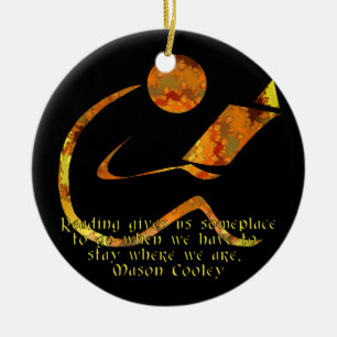 Reader - Golden Dark Ornament
