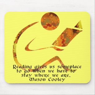 Reader Golden Quote Mousepad