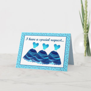 READER  Invitation Blue Dresses with leaf trim
