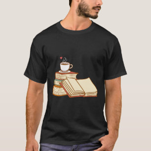 Reader Read Book Bibliomane Library Coffee Love Ca T-Shirt