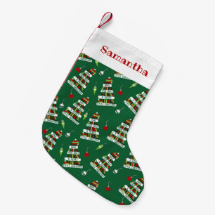 Readers and Book Lovers Christmas Tree Small Christmas Stocking