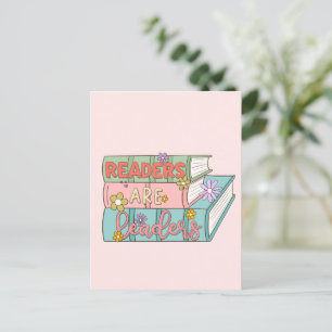 Readers Are Leaders – Cute & Inspirational Book Postcard