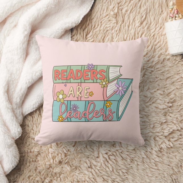 Readers Are Leaders Throw Pillow (Blanket)