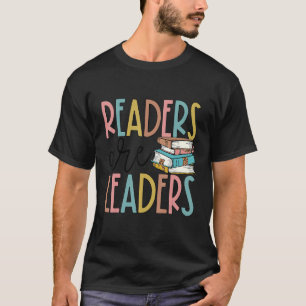 Readers Are Leaders Vintage Book Lover Reading Tea T-Shirt
