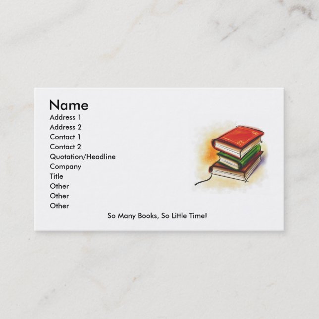 Reader's Card (Front)
