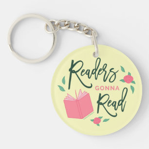 Readers Gonna Read Bookish Floral Keychain