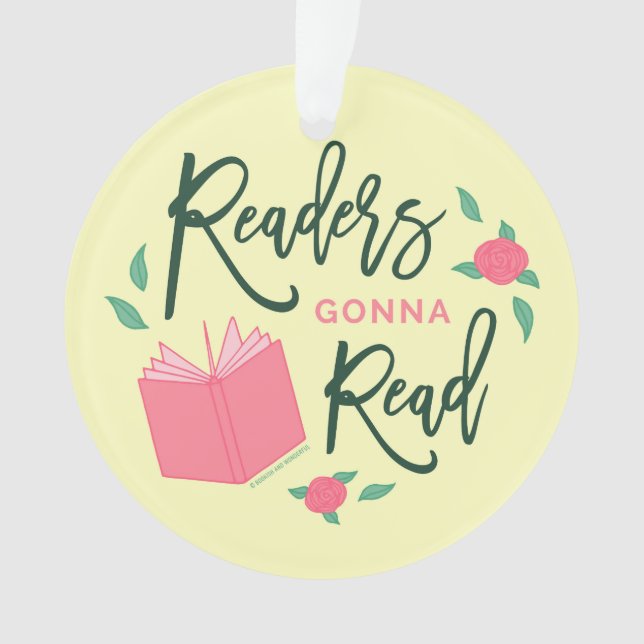 Readers Gonna Read Bookish Floral Ornament (Front)