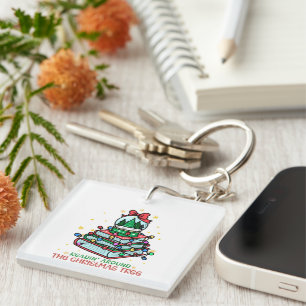 Readin’ Around the Christmas Tree Bookish Keychain