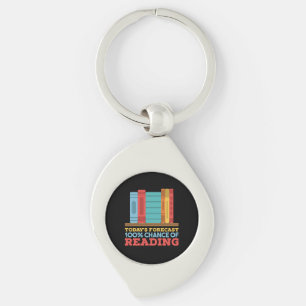 Reading - 100% Chance of Reading Funny Book Keychain