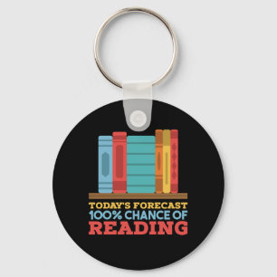 Reading - 100% Chance of Reading Funny Book Keychain