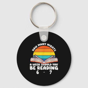 Reading 67 Meme Englieacher Funny 67 Book Lover Hu Keychain