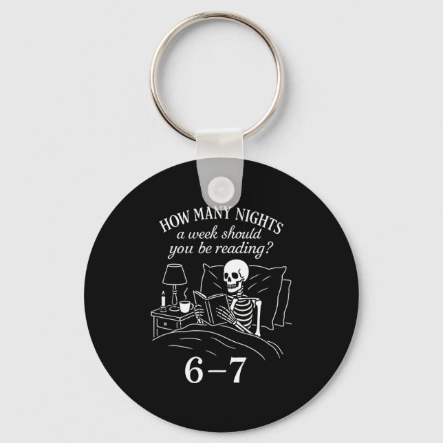 Reading 67 Meme Englieacher Funny 67 Book Lover Hu Keychain (Front)