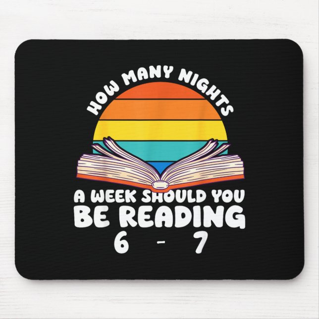 Reading 67 Meme Englieacher Funny 67 Book Lover Hu Mouse Pad (Front)