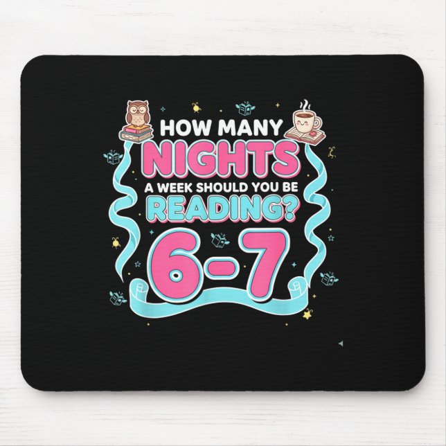 Reading 67 Meme Englieacher Funny 67 Book Lover Hu Mouse Pad (Front)