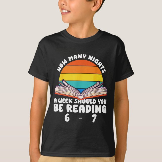 Reading 67 Meme Englieacher Funny 67 Book Lover Hu T-Shirt (Front)