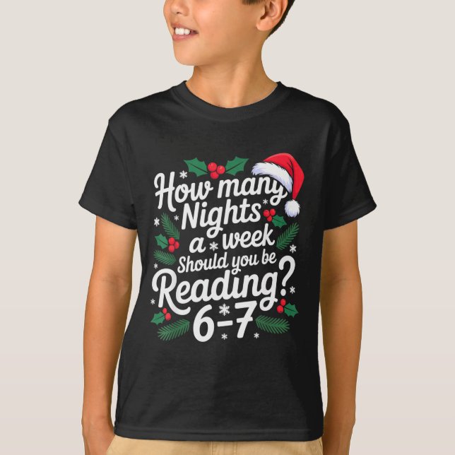 Reading 67 Meme Englieacher Funny 67 Christmas  T-Shirt (Front)