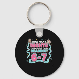 Reading 67 Meme English Teacher Funny 67 Book Love Keychain