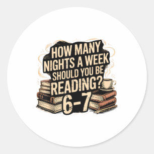 Reading 67 Meme English Teacher Funny 67 Librarian Classic Round Sticker