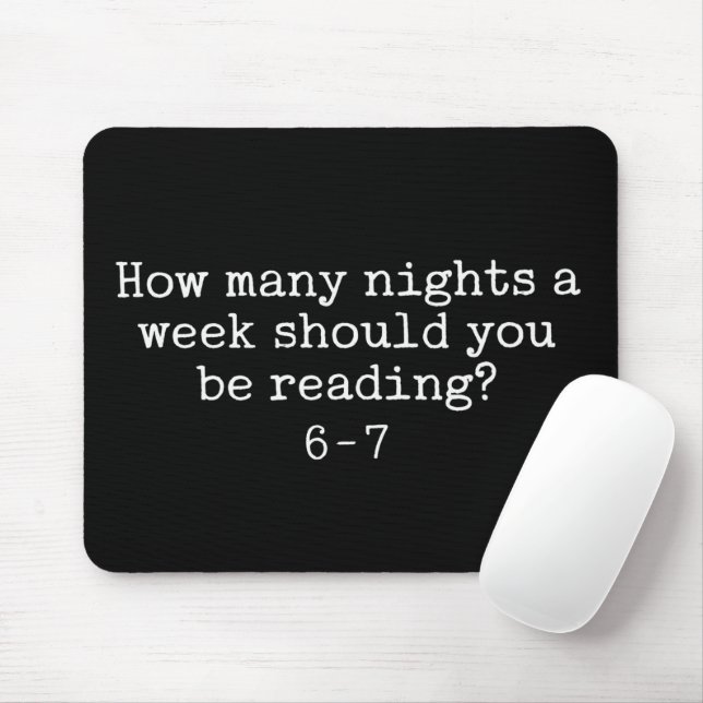 Reading 6-7 Funny Teacher School Librarian English Mouse Pad (With Mouse)
