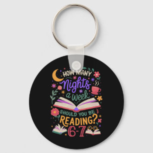 Reading 6 7 Meme Six Seven Cozy Funny Book Lover T Keychain