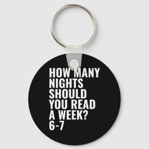 Reading 6 7 Six Seven Teacher Librarian English Bo Keychain