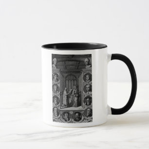 Reading a letter to Queen Elizabeth I Mug