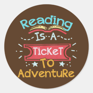 Reading Adventure Library Student Teacher Book Classic Round Sticker