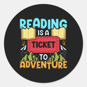 Reading Adventure Library Student Teacher Book Classic Round Sticker