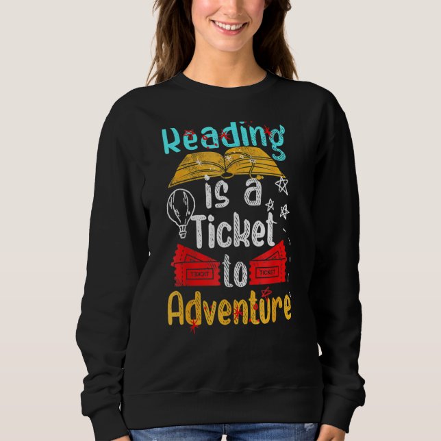 Reading Adventure Library Student Teacher Book Lov Sweatshirt (Front)