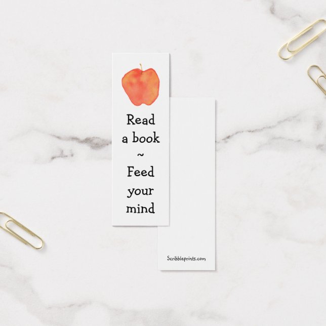 Reading Apple Mini Bookmark - (Office)