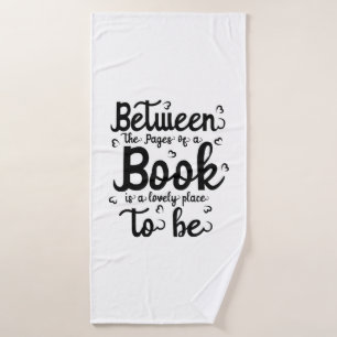Reading Art Between The Paper Of A Book Bath Towel