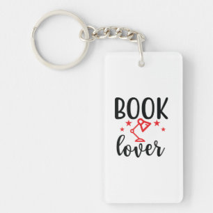 Reading Art Book Lover Keychain