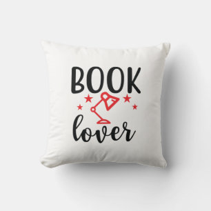 Reading Art Book Lover Throw Pillow