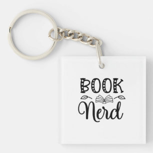 Reading Art Book Nerd Keychain