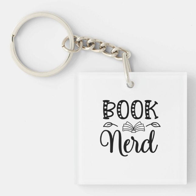 Reading Art Book Nerd Keychain (Front)