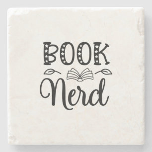 Reading Art Book Nerd Stone Coaster