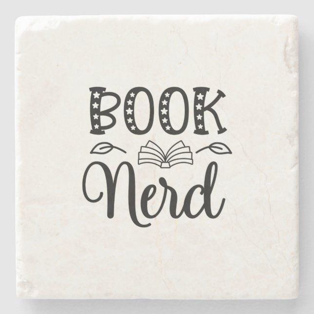 Reading Art Book Nerd Stone Coaster (Front)