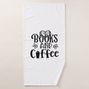 Reading Art Books And Coffee Bath Towel