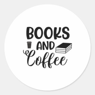 Reading Art Books And Coffee Classic Round Sticker