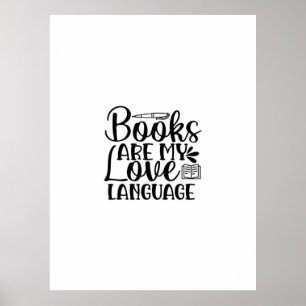 Reading Art Books Are My Love Language Poster