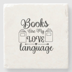 Reading Art Books Are My Love Language Stone Coaster