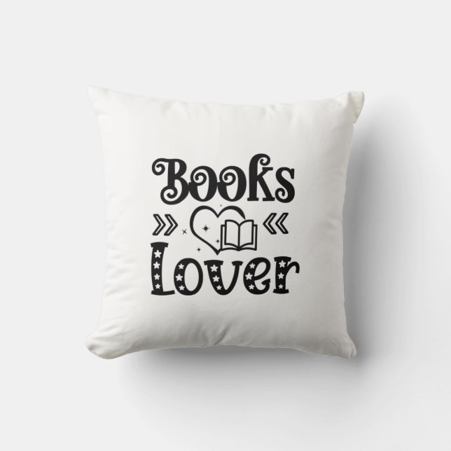 Reading Art Books Lover Throw Pillow (Front)