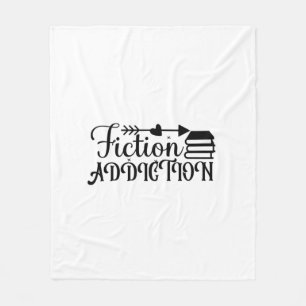 Reading Art Fiction Addiction Fleece Blanket