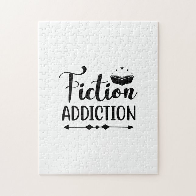 Reading Art Fiction Addiction Jigsaw Puzzle (Vertical)