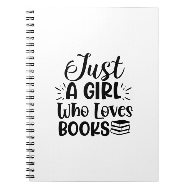 Reading Art Just A Girl Who Loves Books (Front)