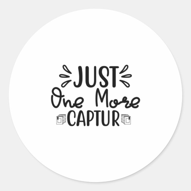Reading Art Just One More Captur Classic Round Sticker (Front)