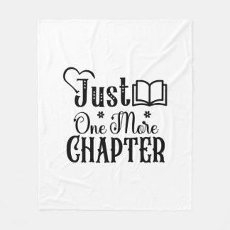 Reading Art Just One More Chapter Fleece Blanket