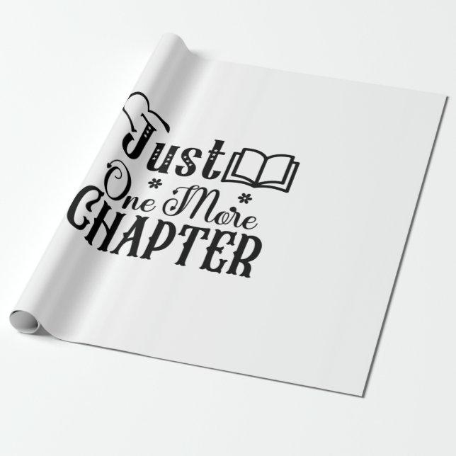 Reading Art Just One More Chapter Wrapping Paper (Unrolled)
