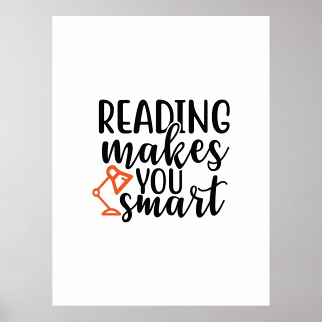 Reading Art Makes You Smart Poster (Front)