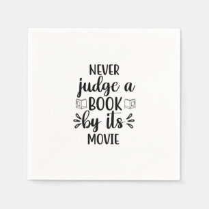 Reading Art Never Judge A Book By Its Movie Napkin
